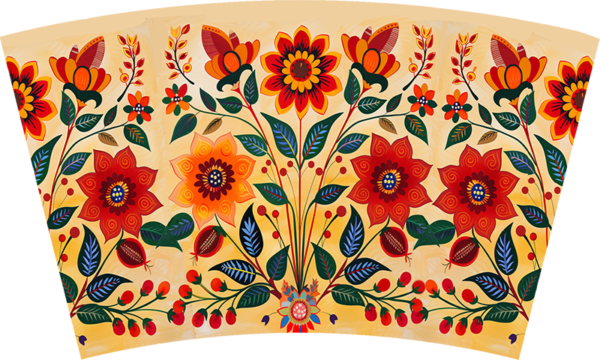 Folk Art Autumn Floral