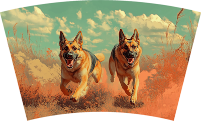 Two German Shepards